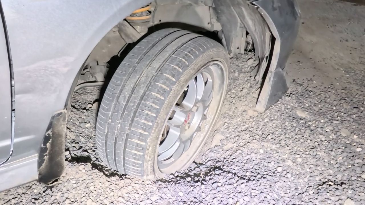 Aksaray’da yol çalışması kazaya neden oldu