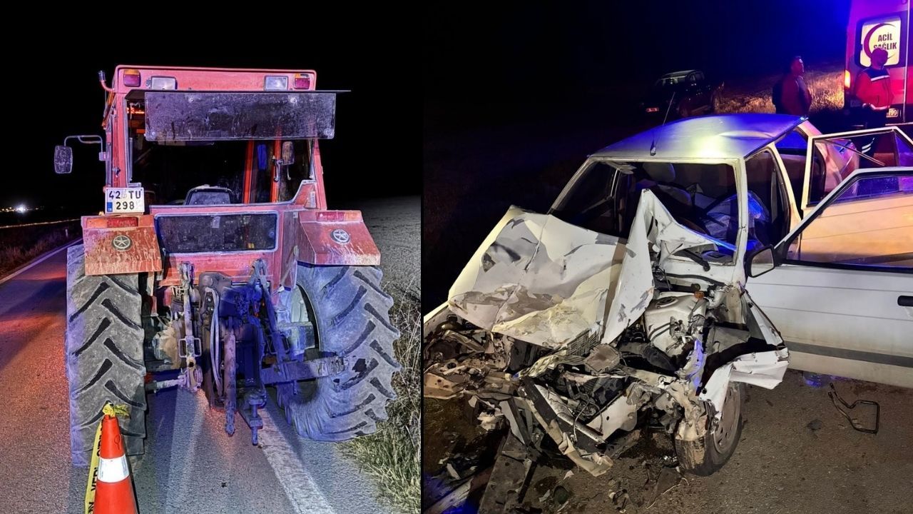 Ankara’da otomobil traktöre çarptı: 1 ölü, 1 yaralı