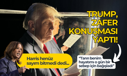 Trump, zafer konuşması yaptı! Harris henüz sayım bitmedi dedi...