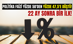 Merkez Bankası, 22 Ay Sonra Faiz İndirdi: Politika Faizi Yüzde 50'den Yüzde 47,5'e Düştü