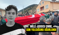 Milli judocu Emre, son yolcuğuna uğurlandı