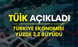 TÜİK açıkladı: Türkiye ekonomisi yüzde 3.2 büyüdü