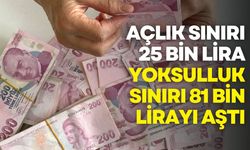 Açlık sınırı 25 bin lira, yoksulluk sınırı 81 bin lirayı geçti