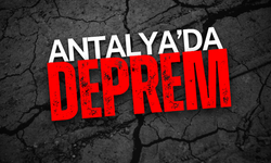Antalya'da 4.0 Büyüklüğünde Deprem!