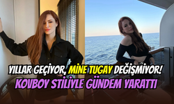 Mine Tugay yıllara meydan okumaya devam ediyor: Kovboy stiliyle yine büyüledi
