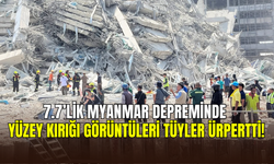 Myanmar’daki 7.7 şiddetindeki deprem sırasındaki yüzey kırığı anbean görüntülendi