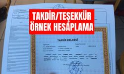 TAKDİR TEŞEKKÜR hesaplama | Takdir/Teşekkür belgesi kaç puanla alınır 2025?