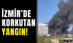 İzmir’de Korkutan Yangın! Medicana Hastanesi'nin Yanında Alevler Yükseldi