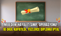 MEB’den hayalet sınıf operasyonu: 403 diploma iptal, 10 okul kapatıldı