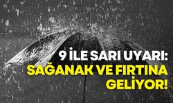 9 ile sarı uyarı: Sağanak ve fırtına geliyor!