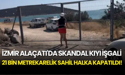 İzmir Alaçatı'da Skandal Kıyı İşgali: Demir Kapı Koydular!