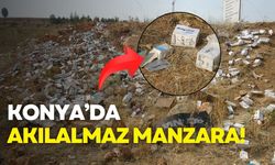Konya’da arazide yüzlerce kutu ilaç bulundu