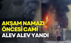 Düzce'de camide yangın: Alevler iç kısmı küle çevirdi
