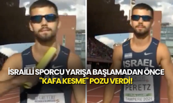 İsrailli Sporcu Yarışa Başlamadan Önce "Kafa Kesme" Pozu Verdi!