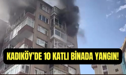 İstanbul Kadıköy’de 10 katlı binada yangın: İtfaiye alevlere müdahale ediyor