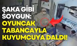 Oyuncak tabancayla kuyumcu soymaya kalktı