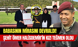 Şehit Ömer Halisdemir’in kızı Elif Nur Halisdemir teğmen olarak mezun oldu