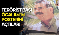Terörist Başı Öcalan’ın Posterini Açıp Mesajını Okudular