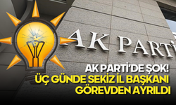AK Parti’de Şok! Üç Günde Sekiz İl Başkanı Görevden Ayrıldı