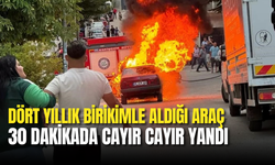 Dört Yıllık Birikimle Aldığı Araç 30 Dakikada Cayır Cayır Yandı