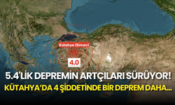 Kütahya’da 4 Şiddetinde Bir Deprem Daha! Artçılar Sürüyor…