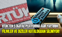 RTÜK’ten 5 dijital platforma ağır yaptırım: Film ve diziler katalogdan silinecek