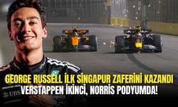 George Russell İlk Singapur Zaferini Kazandı: Verstappen İkinci, Norris Podyumda!