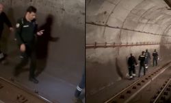 Metroda intihar girişimi: Seferler durdu, yolcular raylarda yürüdü