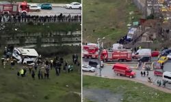 Esenyurt’ta feci kaza: Otobüs şarampole yuvarlandı
