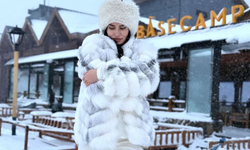 Fahriye Evcen’in kar pozları olay yarattı