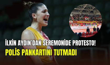 Galatasaray kaptanından polis kutlamasına protesto: İlkin Aydın pankartı tutmadı