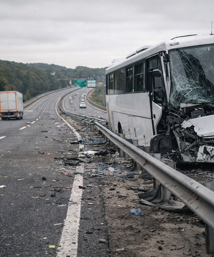 Polis servisi kaza yaptı: 30 polis yaralandı
