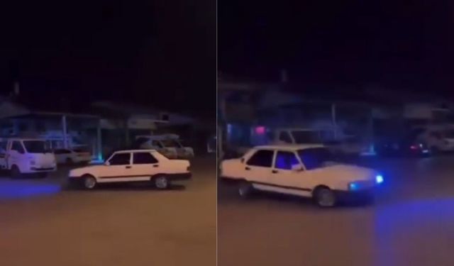 Drift yapan sürücüyü sosyal medyadaki videolar ele verdi!