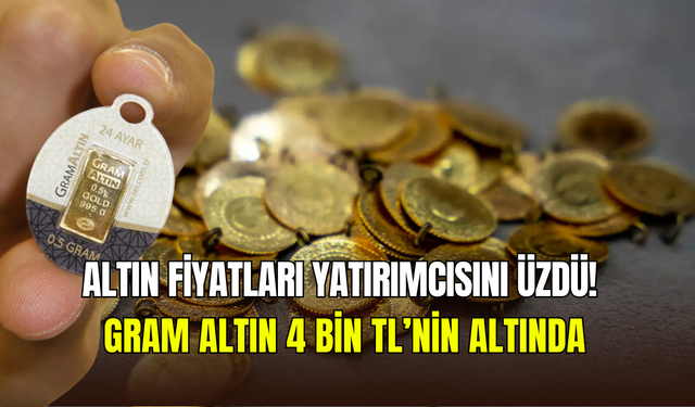 Altın fiyatları yerle bir: Gram altın 3909 TL’ye geriledi