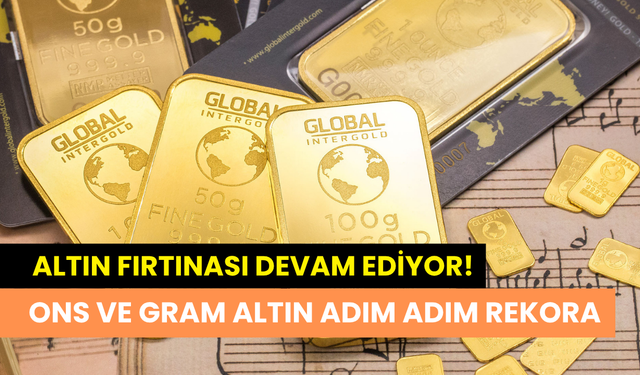Altına Ortadoğu ve ticaret dopingi: Ons ve gram altın fiyatları rekora koşuyor