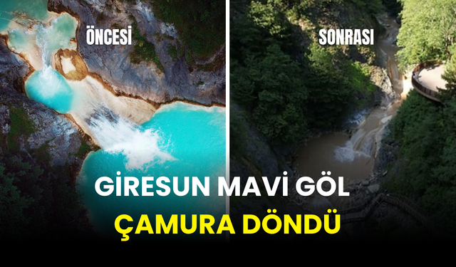 Giresun’daki Mavi Göl Sezona Girmeden Çamura Döndü!