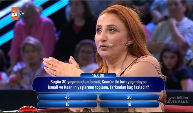 Bugün 30 yaşında olan İsmail, Kaan'ın iki katı yaşındaysa İsmail ve Kaan'ın yaşlarının toplamı, farkından kaç fazladır?
