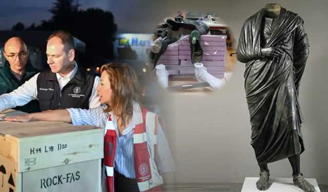 ABD’ye Kaçırılan Tarihi Heykel 65 Yıl Sonra Türkiye’ye Döndü!