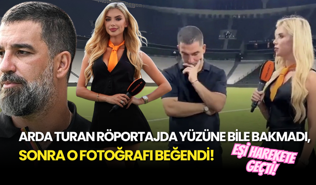 Arda Turan Röportajda Yüzüne Bile Bakmadı, Sonra O Fotoğrafı Beğendi! Eşi de Harekete Geçti…
