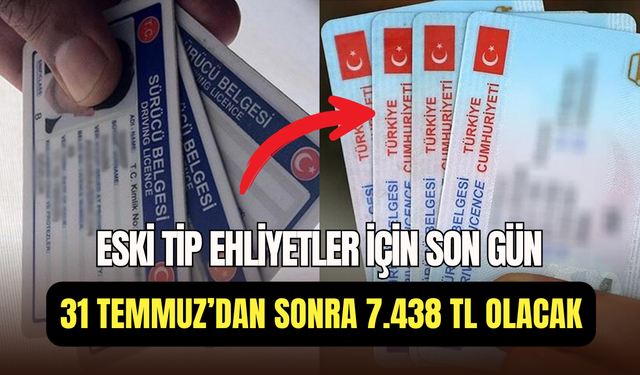 Eski tip ehliyetlerin yenilenmesi için bugün son gün