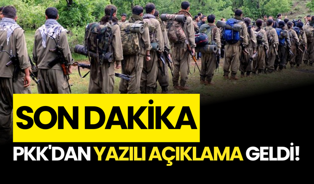SON DAKİKA...Silah Bırakan PKK'dan Yazılı Açıklama Geldi!