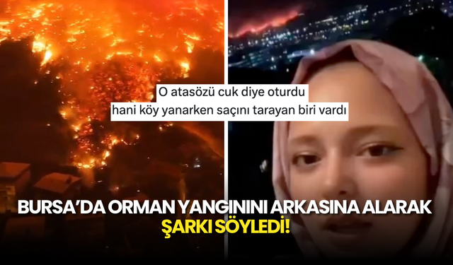 Tepki Yağdı! Bursa’daki Yangını Arka Plan Yapıp TikTok Videosu Çekti!