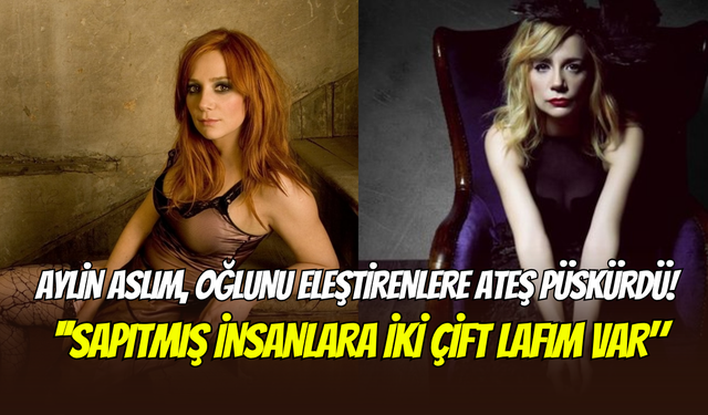 Aylin Aslım mayosuz oğlunu savundu: ‘’Bu derece sapıtmış insanlara iki çift lafım var’’