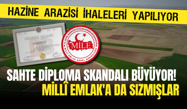 Sahte Diploma Skandalı Büyüyor! Millî Emlak'a da Sızmışlar