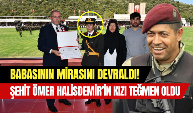 Şehit Ömer Halisdemir’in kızı Elif Nur Halisdemir teğmen olarak mezun oldu