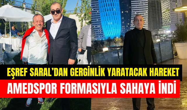 Suç örgütü lideri Eşref Saral, Trabzonspor’un maçında sahaya Amedspor formasıyla girdi