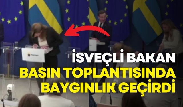 İsveç’in yeni Sağlık Bakanı ilk basın toplantısında fenalaştı