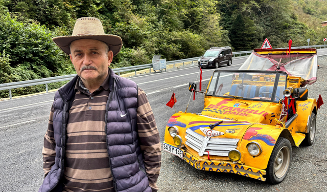 Trabzonlu Sabri Yavuz hayalini gerçekleştirdi: Kendi elleriyle cabrio otomobil üretti