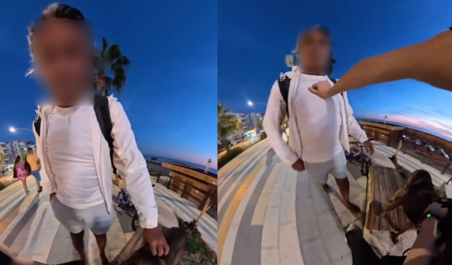 Antalya’da bankta oturan yabancı kız alkollü bir şahıs tarafından tehdit edildi