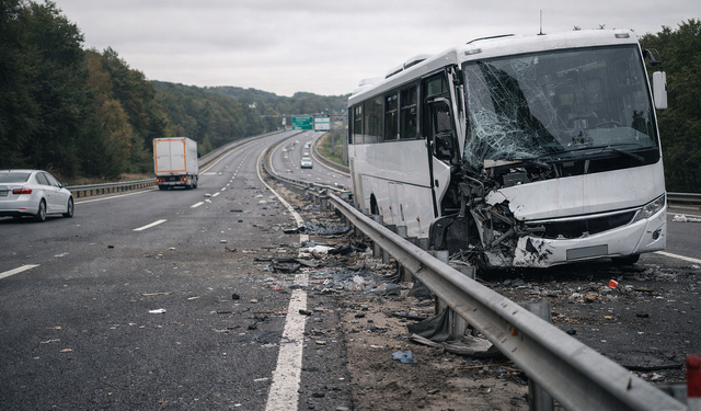 Polis servisi kaza yaptı: 30 polis yaralandı